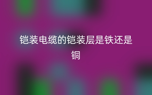 铠装电缆的铠装层是铁还是铜(图1)