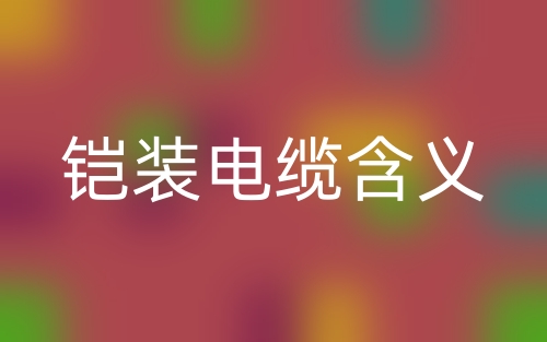 铠装电缆含义(图1)