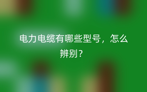 电力电缆有哪些型号，怎么辨别？(图1)