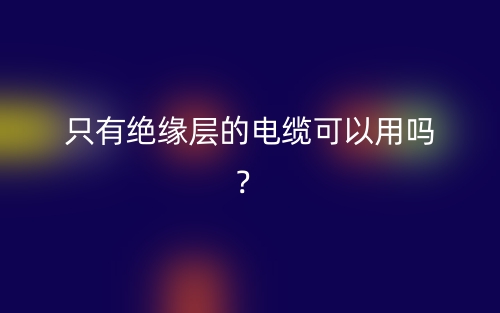只有绝缘层的电缆可以用吗？(图1)