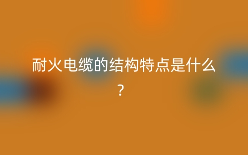 耐火电缆的结构特点是什么？(图1)