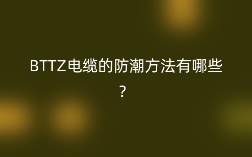 BTTZ电缆的防潮方法有哪些？(图1)