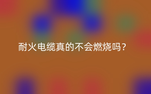 耐火电缆真的不会燃烧吗？(图1)