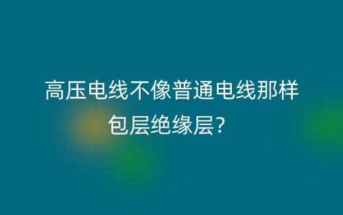 高压电线不像普通电线那样包层绝缘层？(图1)