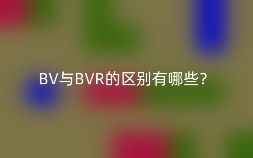 BV与BVR的区别有哪些？(图1)