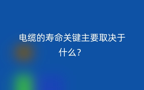 电缆的寿命关键主要取决于什么？(图1)