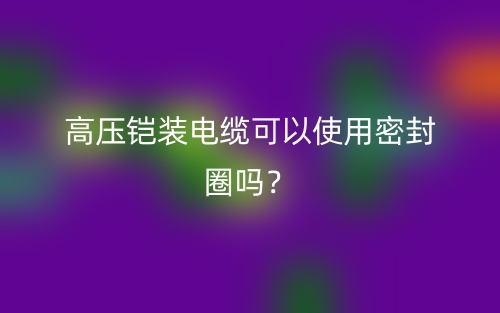 高压铠装电缆可以使用密封圈吗？(图1)