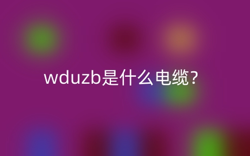 wduzb是什么电缆？(图1)
