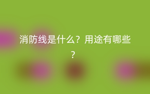 消防线是什么？用途有哪些？(图1)